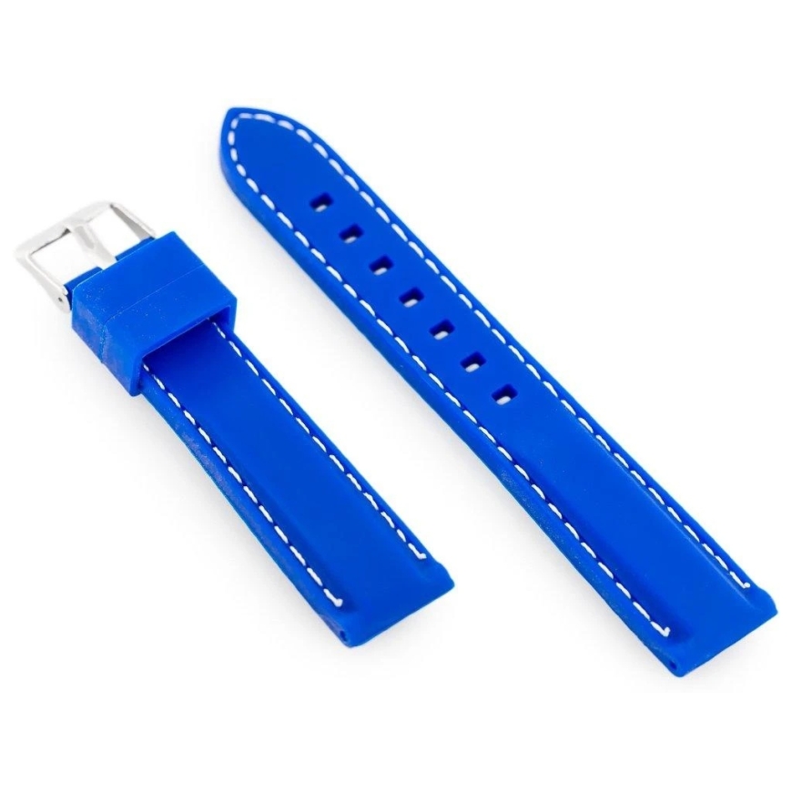 "Pacific U20" rubber watch strap - blue 20 mm – 2