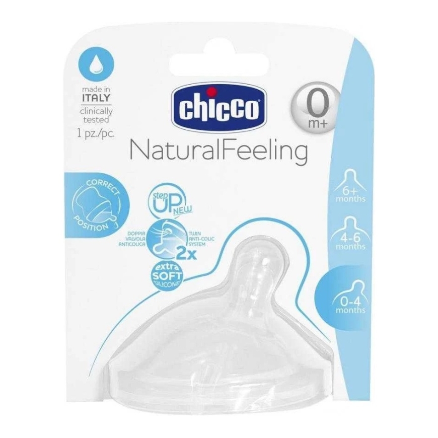 CHICCO Silikoni-imetys "NATURAL FEELING", 0M+ – 2