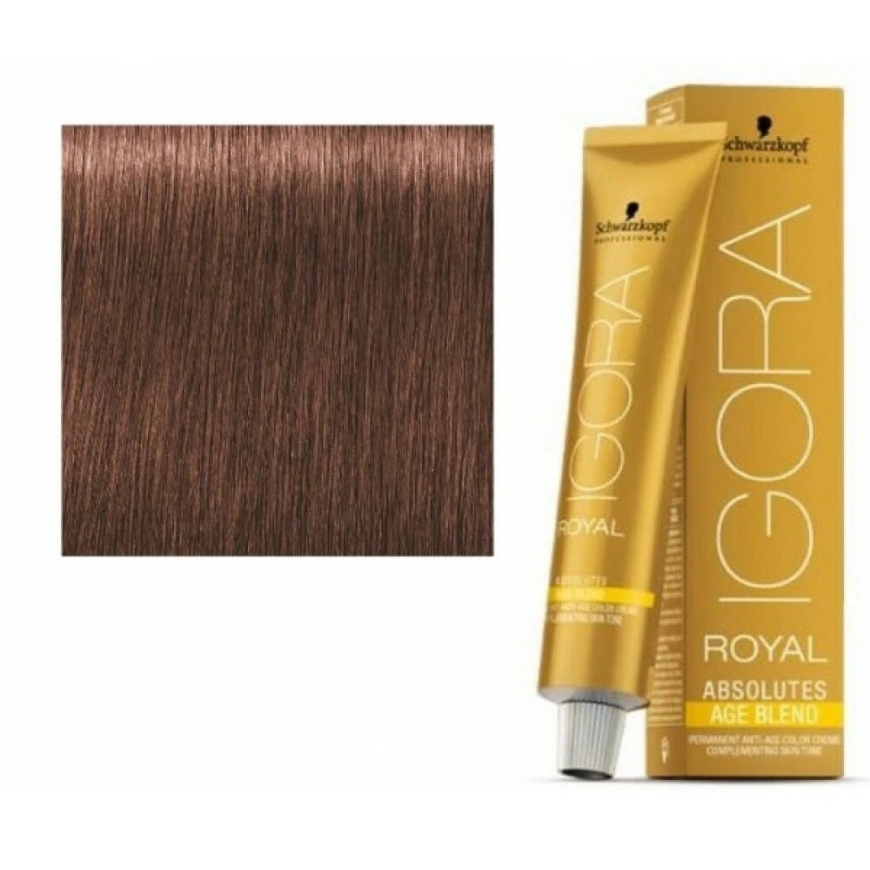 Schwarzkopf Professional Igora Royal pysyv hiusväri, sävy: 6-580 Kultainen Punainen Kastanja, 60 ml – 4