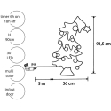 Christmas decoration Edelman Decorative figurine tree 301LED 59 cm IP44 LUCA Christmas decoration Edelman Decorative figurine tree 301LED 59 cm IP44 LUCA