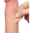 LoveToy 8 tolli libisev nahast kahekordne Dong pehmendaja