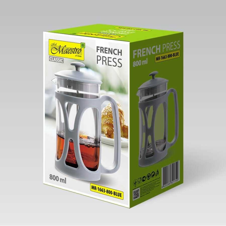 Sinine prantsuse press MAESTRO MR-1663 (MR-1663-800-Sinine) 800 ml Sinine – 3