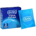 Durex - Prezervatīvi Extra Safe 3 gab Durex - Prezervatīvi Extra Safe 3 gab