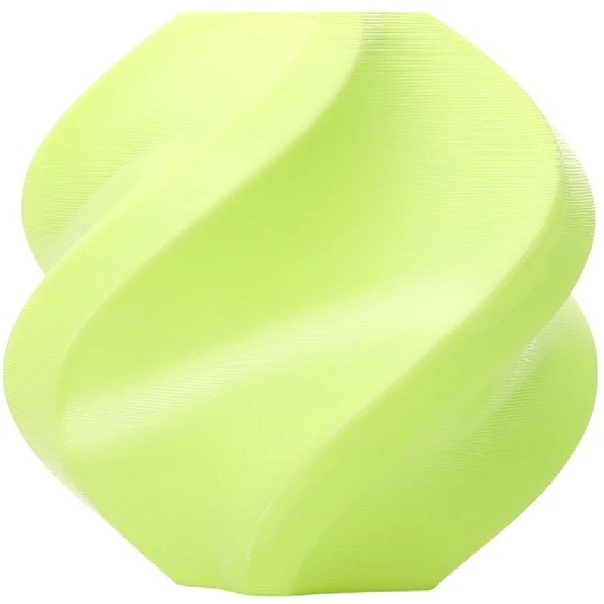 Bambu Lab TPU 85A filaments 1.75 mm, 1kg – iekļauta atkārtoti lietojama spoole – dzeltenzaļa