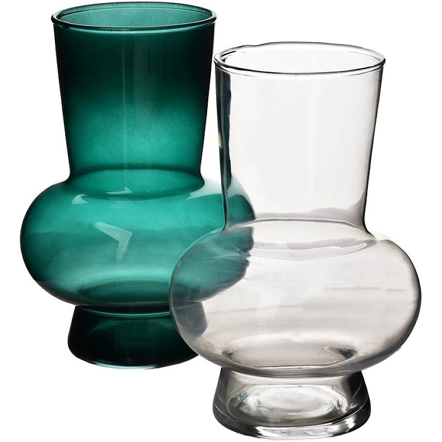 Mondex Since 1986 SERENITE Vāze 8,5x12x18cm zaļā stiklā – 2