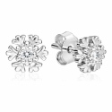 Moiss Silver beads Snowflake with zircon E0001968 Moiss Silver beads Snowflake with zircon E0001968