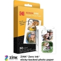 Kodak ZINK 2x3'' 50x76 mm 30 lehte eelnevalt lõigatud kleebiste fotopaberit Kodak ZINK 2x3'' 50x76 mm 30 lehte eelnevalt lõigatud kleebiste fotopaberit