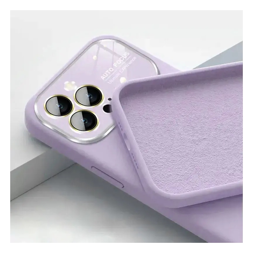 Soft Silicone Lens telefoni ümbris iPhone 15 Plus lilla – 2