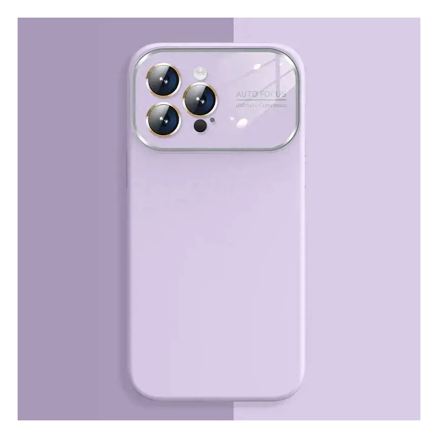Soft Silicone Lens telefono dėklas iPhone 15 Plus violetinis – 3