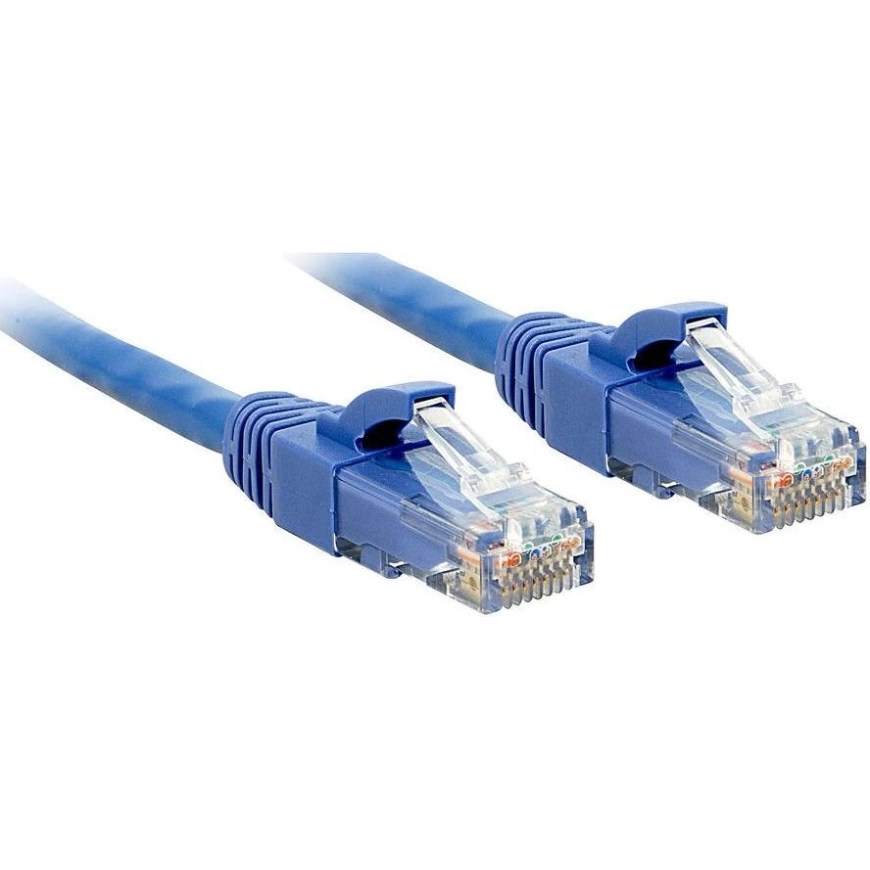 Сетевой кабель - LINDY Cat.6 U/UTP сетевой кабель, RJ45, M/M, 250МГц, 10 м, Синий – 5