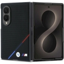 Магнитный чехол BMW M PU с перфорированной трёхцветной полосой для Samsung Galaxy Z Fold 8, черного цвета Магнитный чехол BMW M PU с перфорированной трёхцветной полосой для Samsung Galaxy Z Fold 8, черного цвета