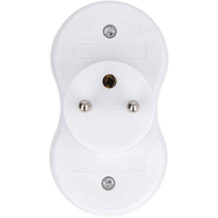 Electrical Socket Power Strip - DPM P902W 2 E-Type Grounded Sockets 250 V 16 A 3,500 W White – 2