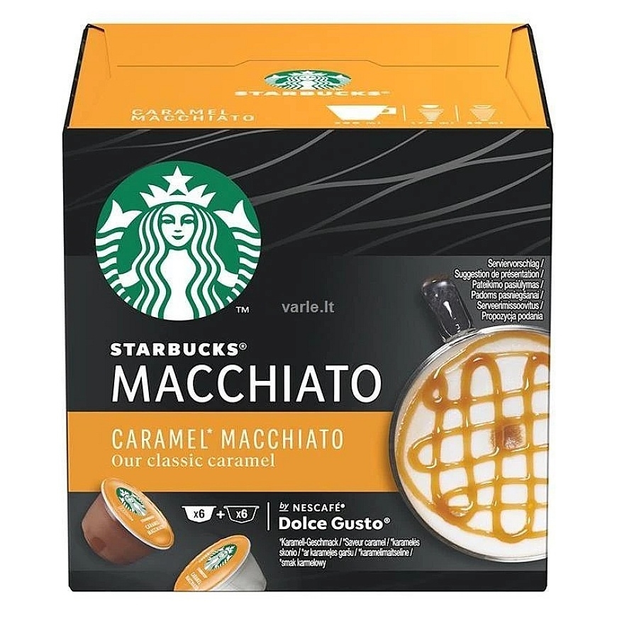 Nescafe Kahvikapselit STARBUCKS CARAMEL MACCHIATO, 12 kpl.