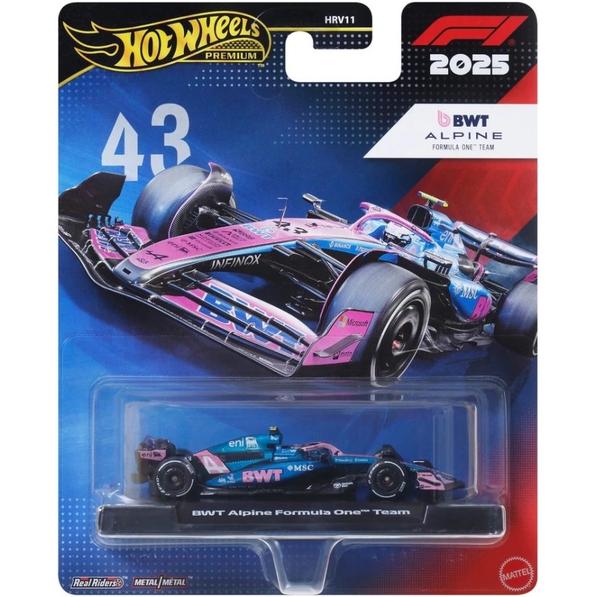 Mattel "Hot Wheels Premium" "Alpine F1" car – Franco Colapinto No. 43
