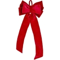 Party Deco Kalėdinė dekoracija KOKARDA VELIŪRINĖ 72 CM RAUDONA Party Deco Kalėdinė dekoracija KOKARDA VELIŪRINĖ 72 CM RAUDONA