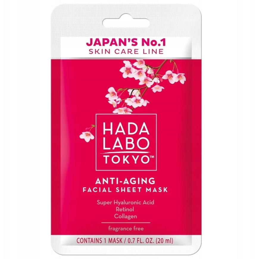 Hada Labo Tokyo Hada Labo маска для лица с гиалуроновой кислотой и коллагеном против старения, дневная, 20 мл – 2