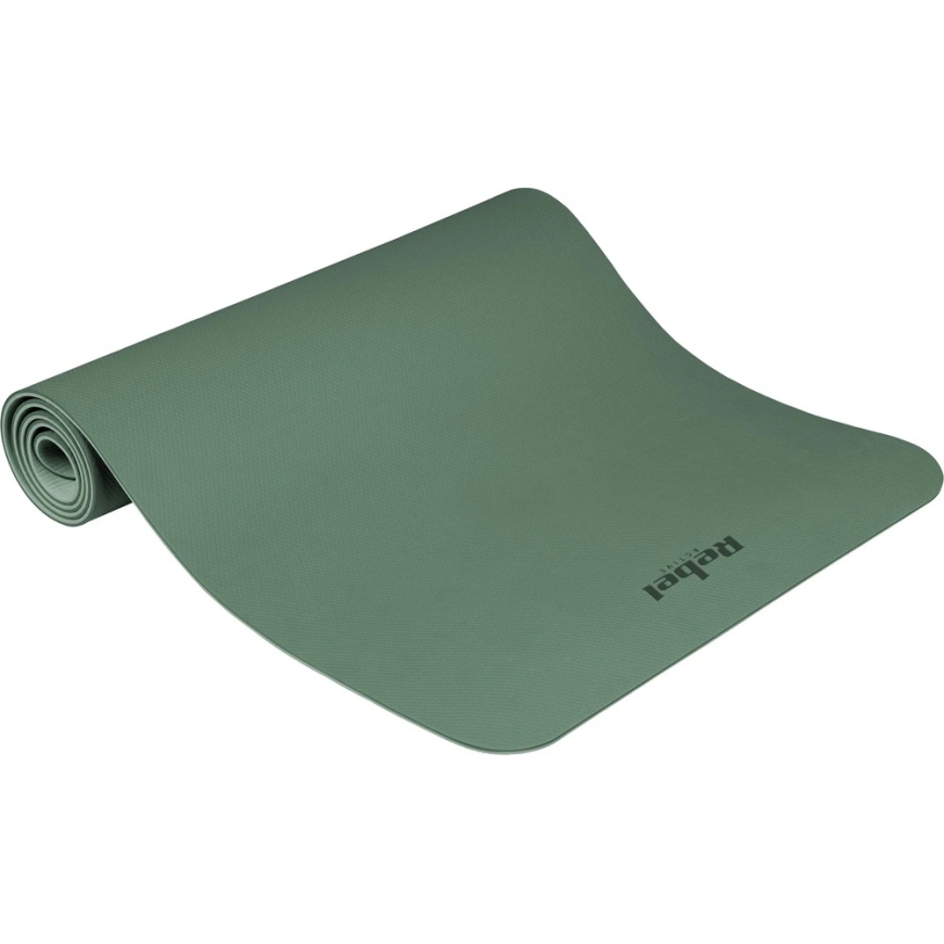 Joga, pilatesa un fitnesa paklājs, 183x61cm, 1cm biezs, TPE materiāls, zaļš, REBEL ACTIVE – 2