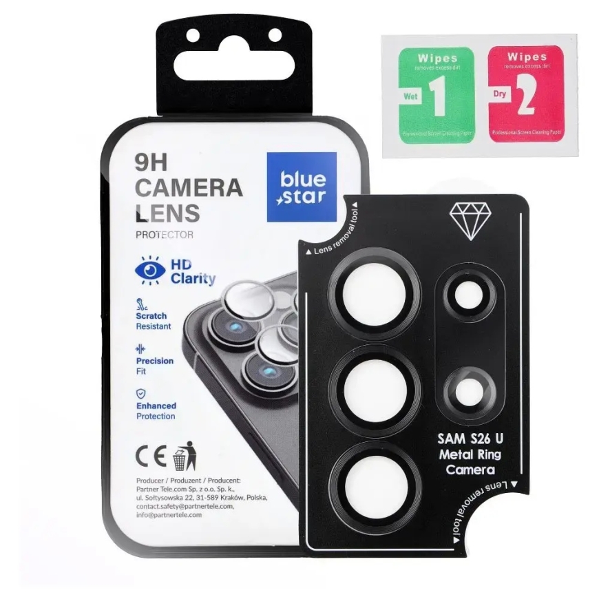 Blue Star Easy Install camera lens protector for Samsung Galaxy S26 Ultra (S948) black