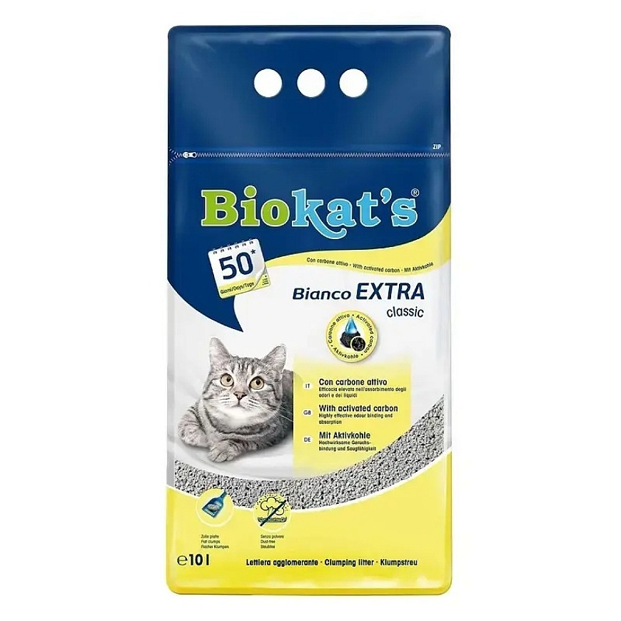 Наполнитель для кошачьих туалетов - Biokats Bianco Extra 10 л