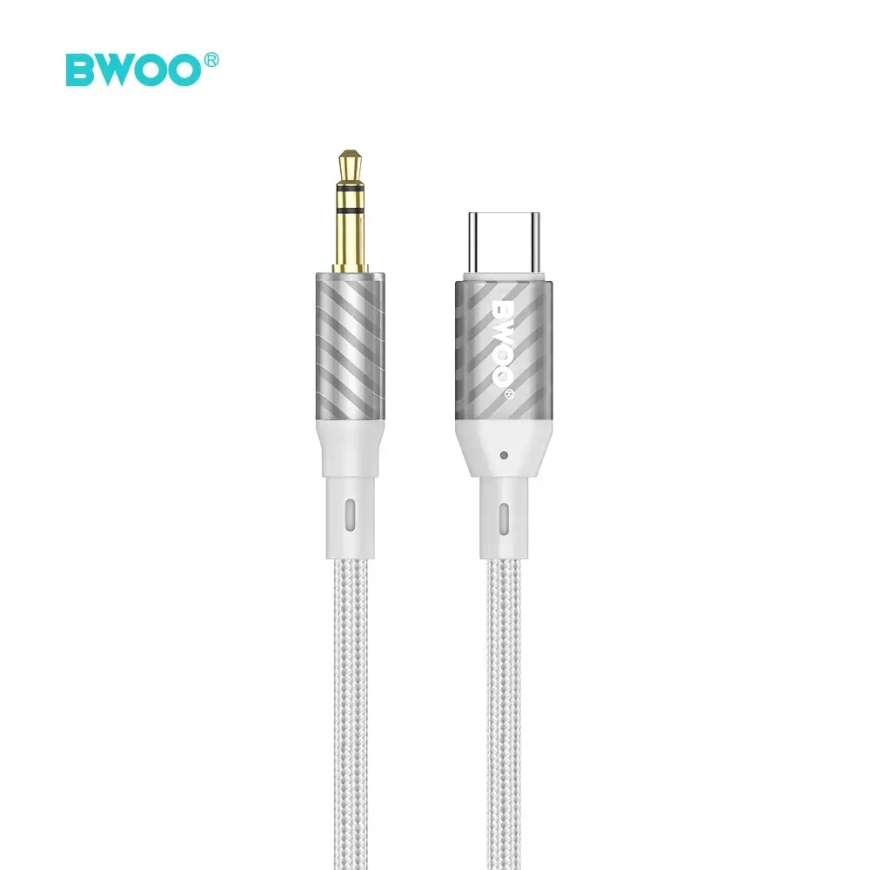 BWOO AUX kabelis Type C į 3,5 mm jungtį audio AUX074