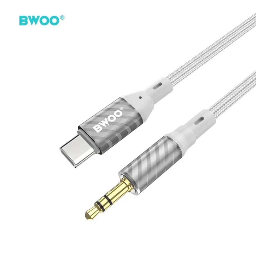 BWOO AUX kabelis Type C į 3,5 mm jungtį audio AUX074 – 2
