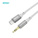 BWOO AUX kabelis Type C uz 3,5 mm ligzdu audio AUX074 BWOO AUX kabelis Type C uz 3,5 mm ligzdu audio AUX074