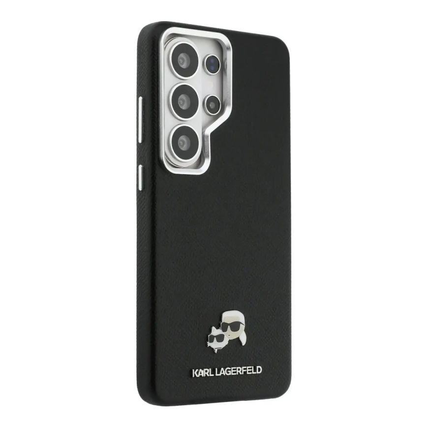 Karl Lagerfeld Grained PU-nahasta valmistettu K&CH Heads -puhelimen suojakotelo MagSafe-tuella Samsung Galaxy S26 Ultra (S948) m – 3