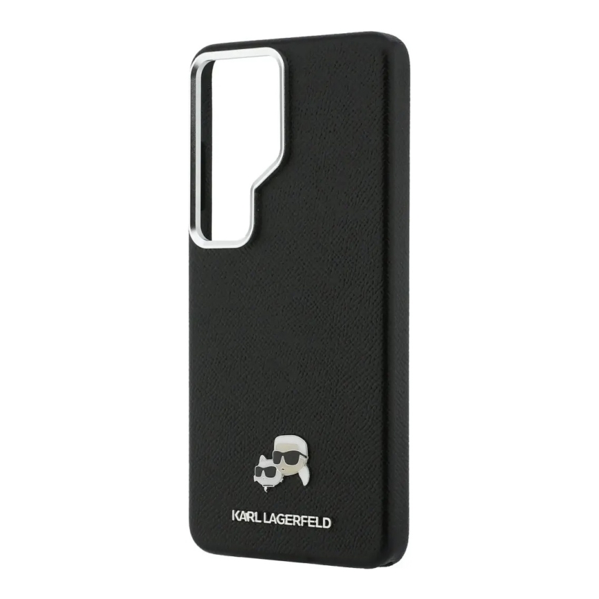 Karl Lagerfeld Grained PU-nahasta valmistettu K&CH Heads -puhelimen suojakotelo MagSafe-tuella Samsung Galaxy S26 Ultra (S948) m – 4