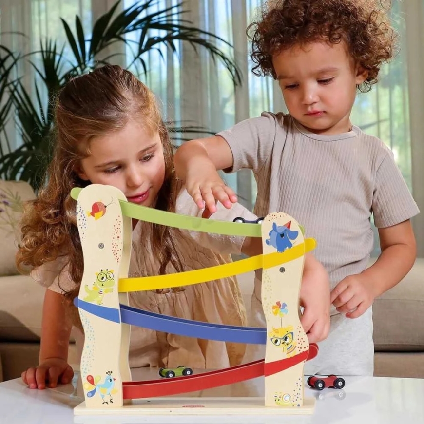 Tiny Love Puidust liugurada rajaga ja autodega – Sündinud peoks – 5