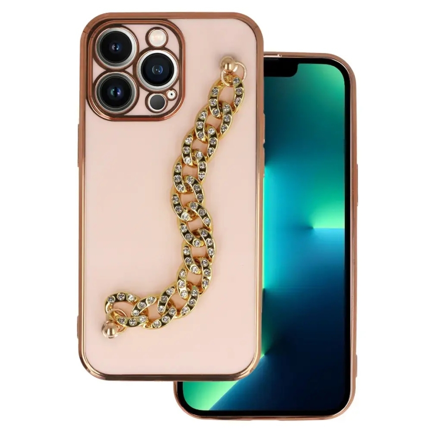 Trend puhelimen suojakuori iPhone 13 Pro vaaleanpunainen (Malli 4)