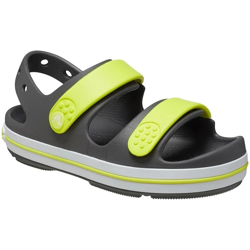 Vaikiškos basutės Crocs Crocband Cruiser, grafito ir geltonos spalvos – 2