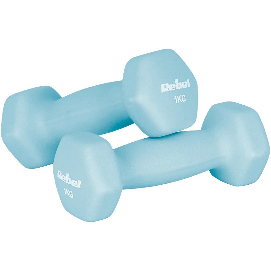 HEX valuraud neoprenista käsipainosetti 12 kg tikkaalla (2x1kg+2x2kg+2x3kg), REBEL ACTIVE – 3