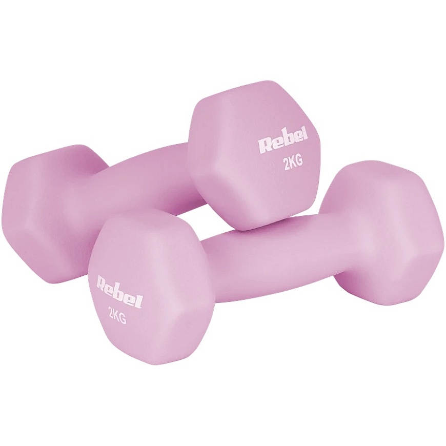 HEX valuraud neoprenista käsipainosetti 12 kg tikkaalla (2x1kg+2x2kg+2x3kg), REBEL ACTIVE – 4