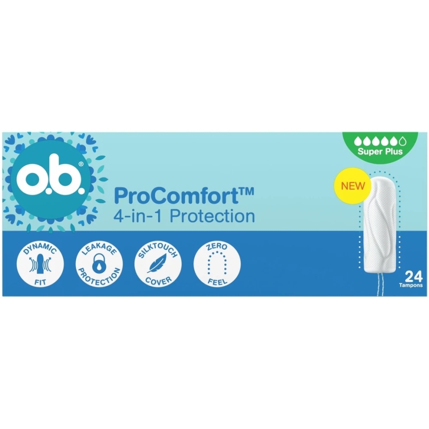 O.B. ProComfort™ Super Plus tamponi, 24 gab.