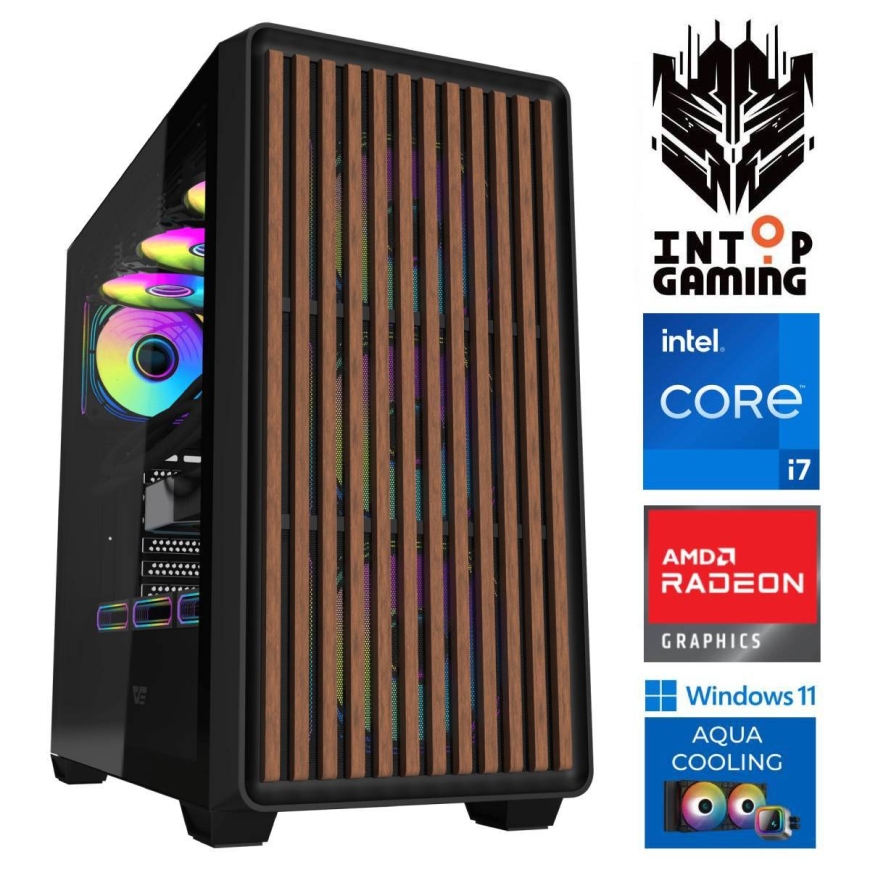 INTOP AQUA i7-14700F 32GB DDR5 1TB SSD M.2 NVME RX9060XT 16GB WIN11
