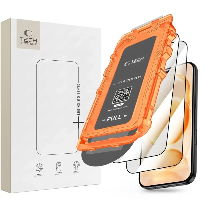 Tech-Protect Quick Set+ karkaistu lasi puhelimelle iPhone 17 Pro | iPhone 18 Pro applikaattorin kanssa (2 kpl)