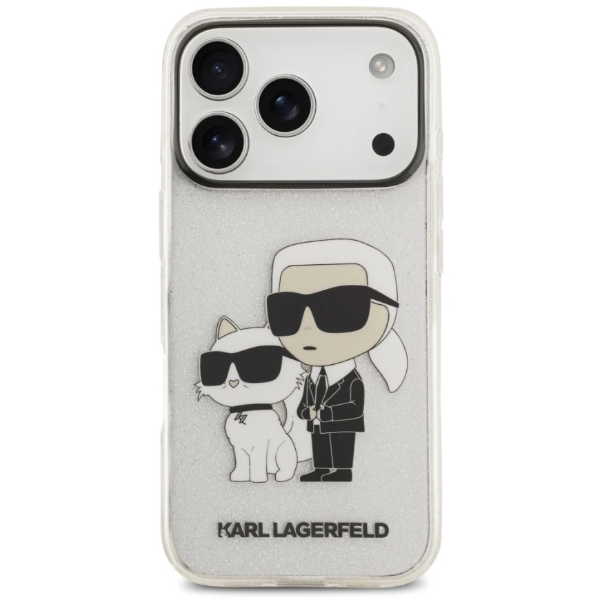 Karl Lagerfeld IML NFT Glitter Karl&Choupette kate iPhone 18 Pro / 17 Pro - läbipaistev – 5