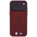 BMW M oglekļa drukāts MagSafe vāks iPhone 18 Pro / 17 Pro bordo