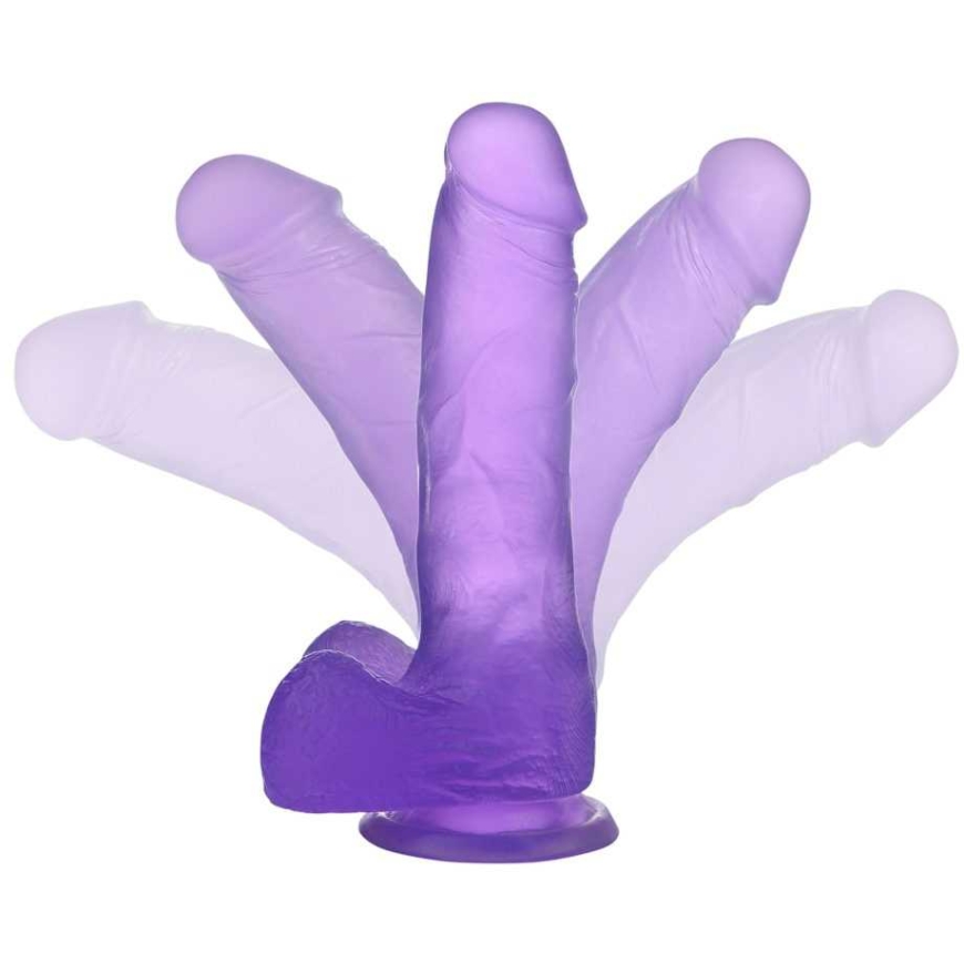 Lovetoy 7" Jelly Studs Crystal Dildo vidēji violets – 3