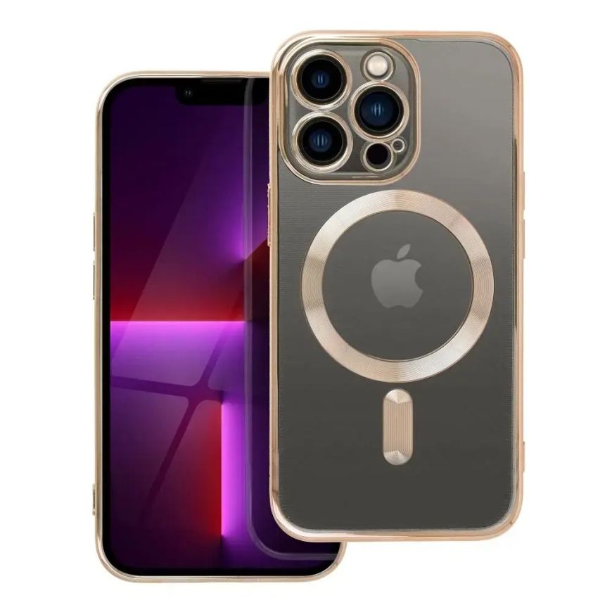 Electro Mag чехол с поддержкой MagSafe для телефона iPhone 13 Pro золотой