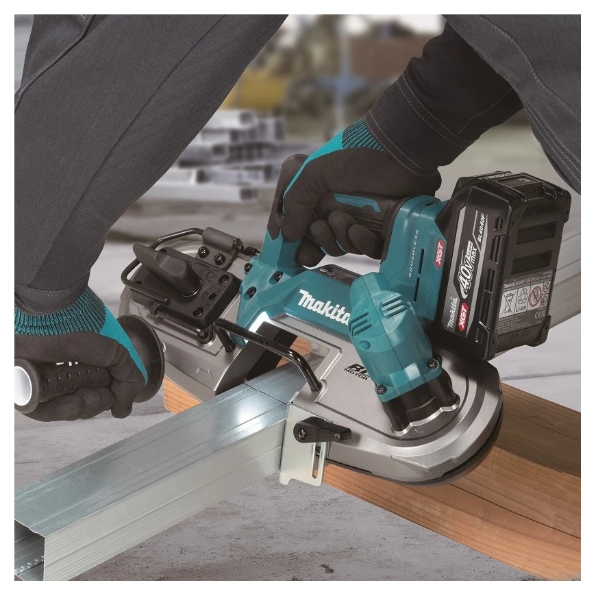 Makita PB003GZ Cordless Band Saw XGT, 66 x 66 mm, 0 - 3.2 m/s, brushless motor, XPT, Without battery and charger! – 3