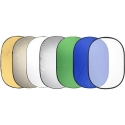 Mitoya Fotogrāfijas Reflektors - 7-in-1 Ovals 90x120cm Balts Sudrabs Zelts Zaļš Zils Mitoya Fotogrāfijas Reflektors - 7-in-1 Ovals 90x120cm Balts Sudrabs Zelts Zaļš Zils