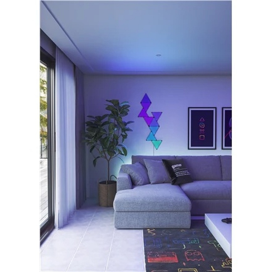 Nanoleaf | Shapes Черный Треугольники Стартовый Набор (9 панелей) | 42 Вт | WiFi – 2