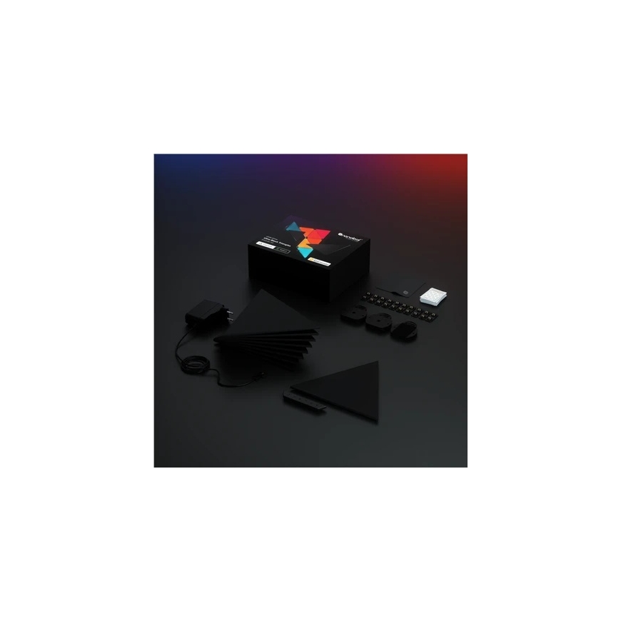 Nanoleaf | Shapes Mustad Kolmnurgad Alustamiskomplekt (9 paneeli) | 42 W | WiFi – 3