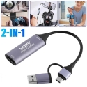 Ligawo PREMIUMCORD 4K@60Hz HDMI-video/äänisignaalin tallennusadapteri tietokoneeseen soittimella, jossa on USB3.0- ja USB-C-liit Ligawo PREMIUMCORD 4K@60Hz HDMI-video/äänisignaalin tallennusadapteri tietokoneeseen soittimella, jossa on USB3.0- ja USB-C-liit