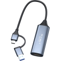 Ligawo PREMIUMCORD 4K@60Hz HDMI videosignaali/helisignaali salvestamise adapter arvutisse mängijaga USB3.0 ja USB-C ühendusega (