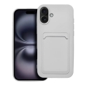 Card knyginio tipo telefono dėklas iPhone 16 Plus baltas Card knyginio tipo telefono dėklas iPhone 16 Plus baltas
