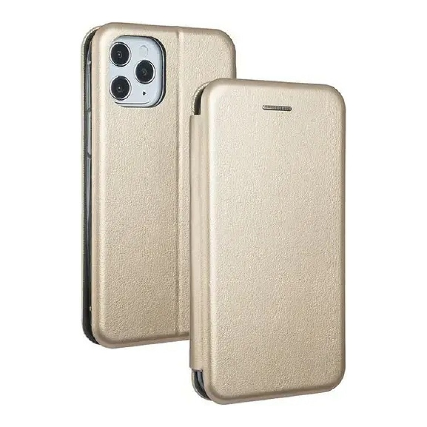 Beline Book Magnetic grāmatveida maciņš telefonam iPhone 12 mini zelta krāsā