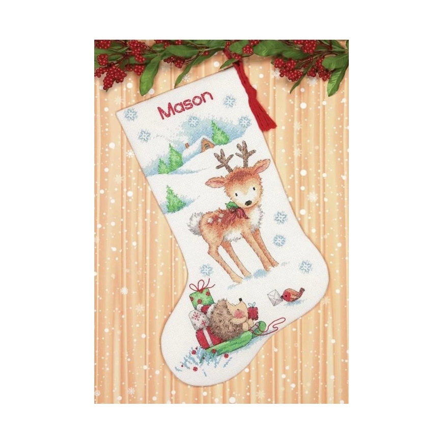 Advantus Kootud ristpistesett "Põder ja Siilikene Mänguasi" 40 cm D70-08978