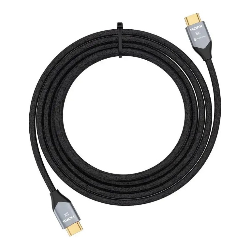 HDMI kabelis 2.1 Forcell Cafule 8K 60Hz / 4K 120Hz – Ultra High Speed, HDR, eARC, VRR, 48Gbps 5 m melns – 3